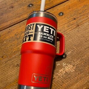 Yeti Red Travel Mug with Straw Lid